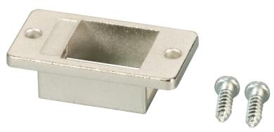 Keystone Einbaurahmen 1-Port,Zinkdruckguss, metallfarben 