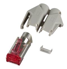 RJ45-Hirose Stecker TM21 grau100 Stk, 3 Elemente, Cat. 6 