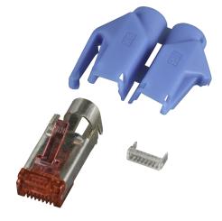 RJ45-Hirose Stecker TM21 blau,1 St., 3 Elemente, Cat.6 