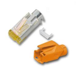 RJ45-Hirose Stecker TM31orange,100 Stk, 3 Elemente, Cat.6A 