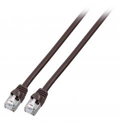 RJ45 Patchkabel S/FTP, Cat.6, PVC, kurze Tülle, UL, 15m, schwarz 