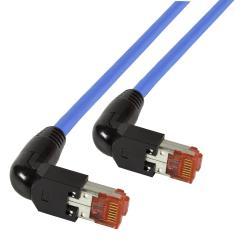 RJ45 Patchkabel S/FTP, Cat.6A, 2x TM2190°, UC900, 1m, blau 