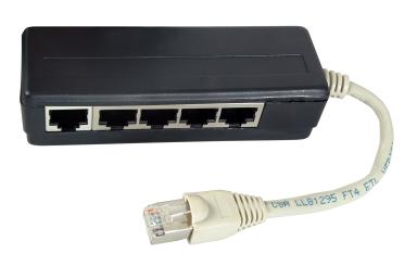 ISDN Adapter 5-port terminiertRJ45-Stecker / 5 RJ45 Buchse 