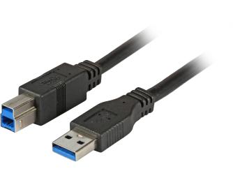 USB3.0 Anschlusskabel A-B, St.-St.,1,0m, schwarz, Classic 