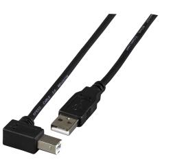 USB2.0 Anschlusskabel A-B (gewinkelt),St.-St., 1,8m, schwarz, Classic 