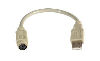 USB Adapterkabel PS/20,2m, USB-A St/PS/2-Bu 