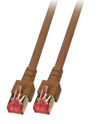 RJ45 Patchkabel S/FTP, Cat.6, LSZH, 10m, braun 