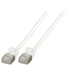 RJ45 Patchkabel U/FTP, Cat.6A, Rohkabel TPE 4,0mm ultraflex, 0,5m, weiß 