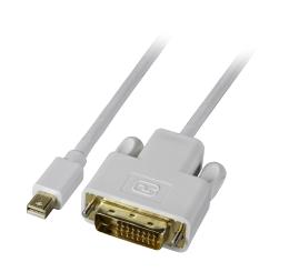 Mini-Display Port - DVI KabelSt-St, 1m, weiß 