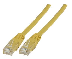 RJ45 Patchkabel U/UTP, Cat.6, PVC, CCA,20m, gelb 