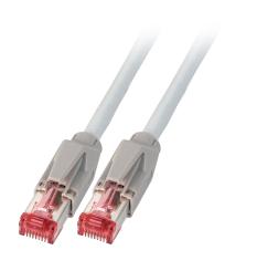 RJ45 Patchkabel S/FTP, Cat.6A, TM21,Leoni-Kerpen F6-90 S/F, 1,5m, grau 