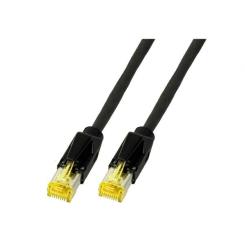 RJ45 Patchkabel S/FTP, Cat.6A, TM31,Dätwyler 7702, 0,5m, schwarz 