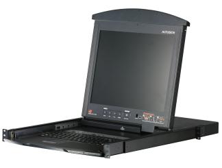 8 Port KVM Switch Cat.5 +Konsole 19"/1HE mit 19" LCD 