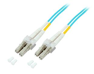 Duplex Patchkabel LC-LC 50/125µ, OM3, LSZH,aqua, 2.0mm, 1m 