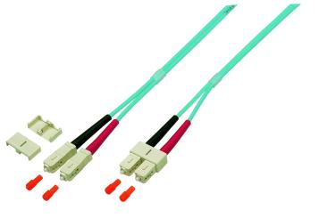 Duplex Patchkabel SC-SC 50/125µ, OM4, LSZH,erika violett, 3.0mm, 0,5m 