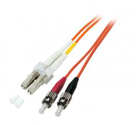 Duplex Patchkabel LC-ST 50/125µ, OM2, LSZH,orange, 2.0mm 3m 