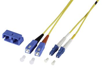 Duplex Patchkabel LC-SC 9/125µ, OS2, LSZH,gelb, 2.0mm, 25m 