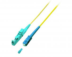 Simplex Patchkabel SC-E2000® 9/125µ, OS2,LSZH, gelb, 3.0mm, 1m 