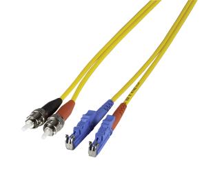 Duplex Patchkabel ST-E2000® 9/125µ, OS2,LSZH, gelb, 3.0mm, 7,5m 