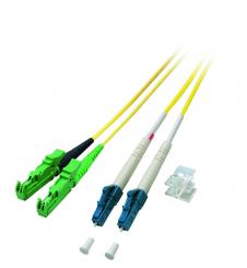 Duplex Patchkabel LC-E2000®/APC 9/125µ, OS2,LSZH, gelb, 3.0mm, 2 m 