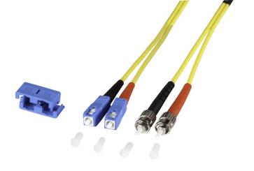 Duplex Patchkabel SC-ST 9/125µ, OS2, LSZH,gelb, 3.0mm, 10m 