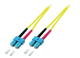 Duplex Patchkabel SC-SC 9/125µ, OS2, LSZH,gelb, 3.0mm, 15m 