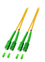 Duplex Patchkabel SC/APC-SC/APC  9/125µ, OS2, LSZH, gelb, 3.0mm, 2m 