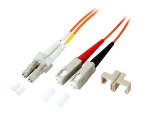 Duplex Patchkabel LC-SC 62,5/125µ, OM1,LSZH, orange, 2.0mm, 20m 