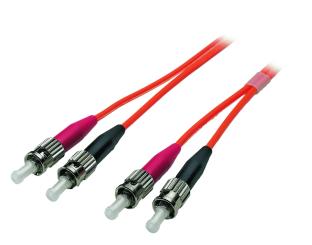 Duplex Patchkabel ST-ST 50/125µ, OM2, LSZH,orange, 3.0mm, 2m 