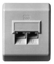 ISDN-MODULARDOSE 45°,RAL9010 