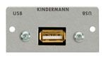Anschlussblenden USB 2.0 (A-Bu/A-Bu) mit Steckanschluss (50x50 mm - Aluminium eloxiert) (Buchse 