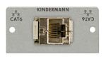 Anschlussblenden mit Steckanschluss (50x50 mm - Aluminium eloxiert) (Buchse-Buchse)  CAT6 (RJ45) Gen 