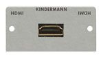 Anschlussblenden HDMI/Ethernet mit Steckanschluss  (50x50 mm - Aluminium eloxiert) (Buchse-Buchse) 