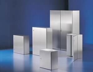 Kompakt-Schaltschrank AE, Edelstahl 1.4404, 1-türig, BHT 600x600x210 mm 