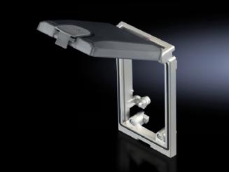 Einbaurahmen einfach, mit Kunststoffklappe für Schnittstellenklappen 