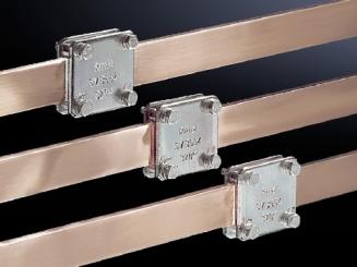 Plattenklemmen für 50 mm Schienenbreite, Klemmraum: 34x10 mm 