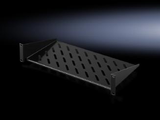 Geräteboden, 2 HE, Festeinbau, T: 250 mm, RAL 9005 