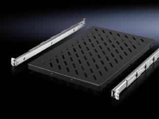 Geräteboden, ausziehbar, 1 HE Ebenenabstand 400-600 mm 