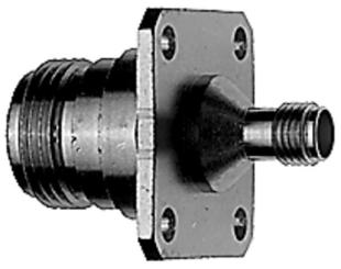 Einbauadapter N-SMA (F-F), 50 Ohm, mit Flansch 