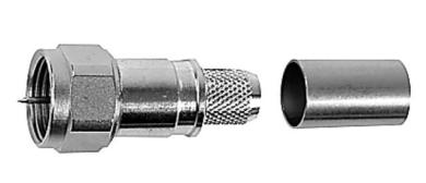 F-Kabelstecker, HDTV, Cr/Cr, 75 Ohm 