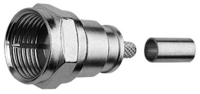 F-Kabelstecker, HDTV, Cr/Cr, 75 Ohm 