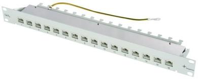 19" Patch Panel geschirmt,1HE, RAL7035 