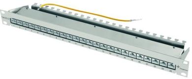 19" Patch Panel geschirmt,1HE, RAL7035 