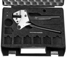 Crimpzange XM Typ, Koax im Koffer 